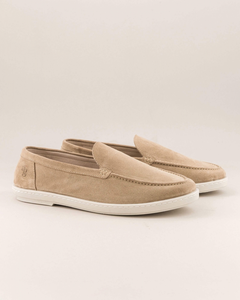 Mocassin homme Byron, cuir suède beige