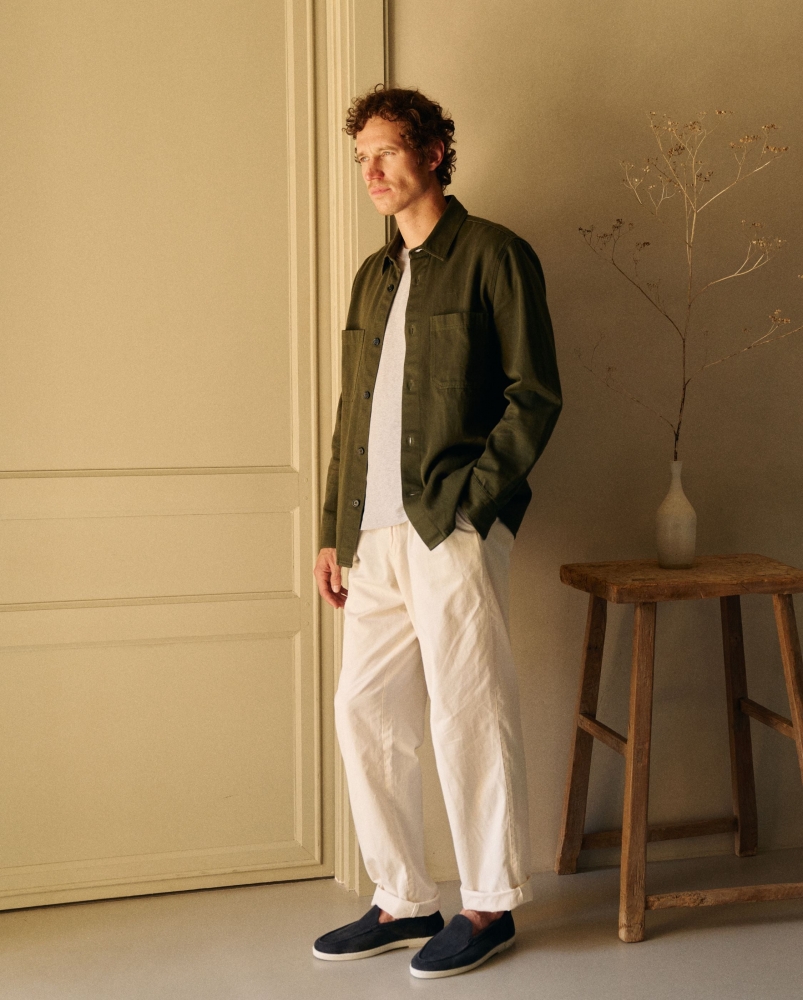 Mocassin homme Byron, cuir suède marine