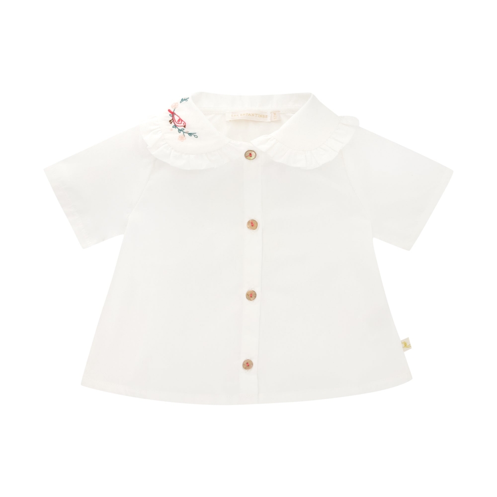 Blouse Chenille Popeline blanche