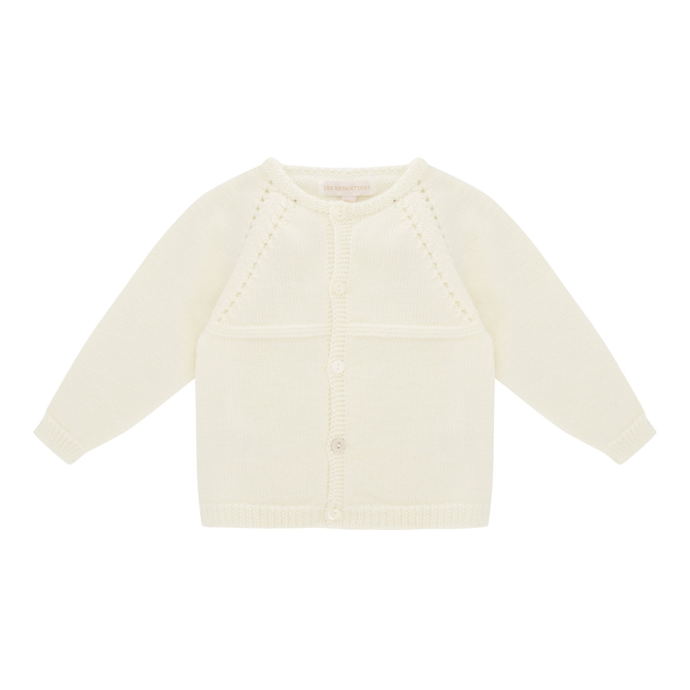 Cardigan laine Chevreuil blanc éclatant
