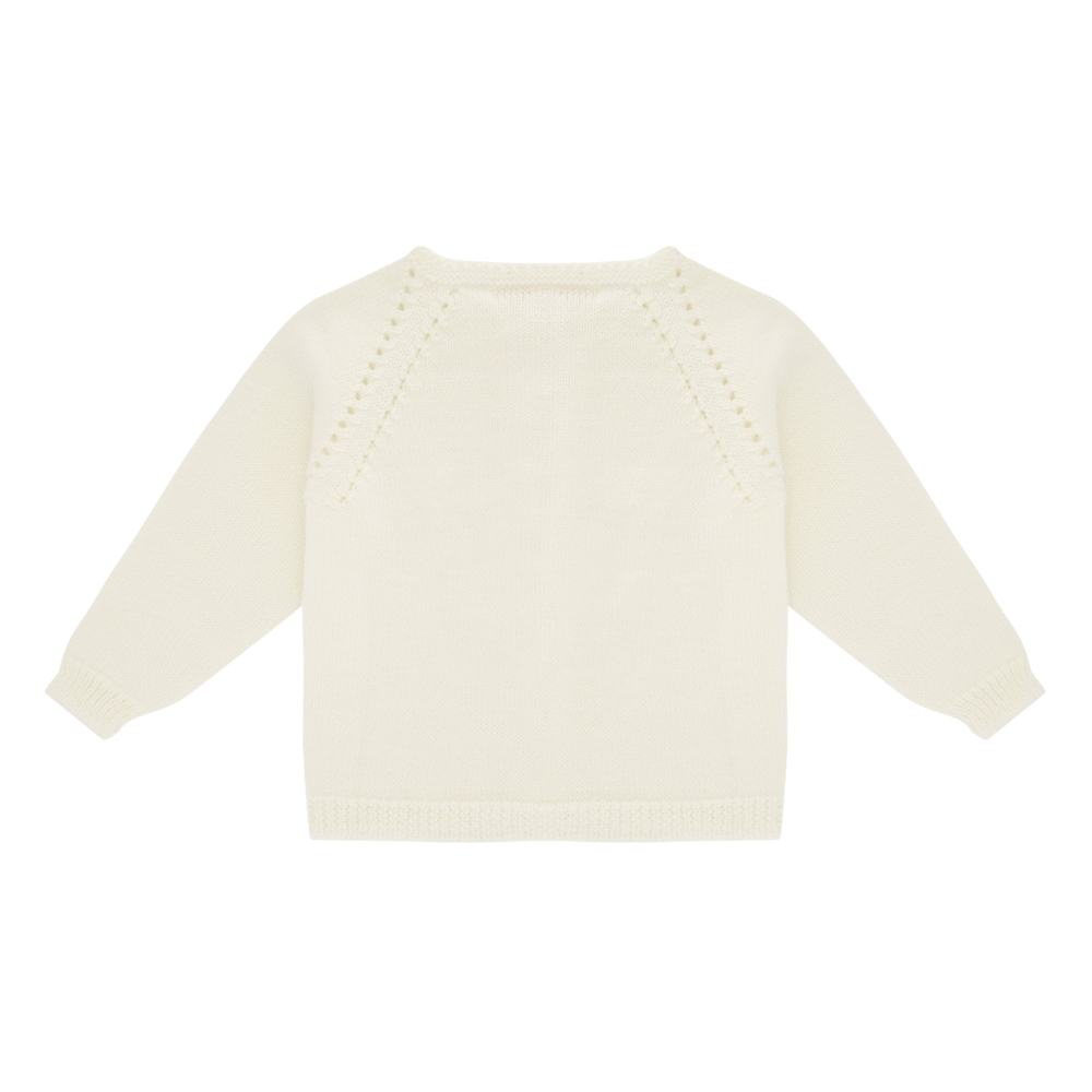 Cardigan laine Chevreuil blanc éclatant