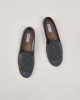 Chausson homme Bruson, laine gris noir