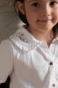 Blouse Chenille Popeline blanche