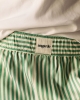 Short homme Manly, tencel rayures vert