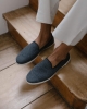Chausson homme Bruson, laine gris noir