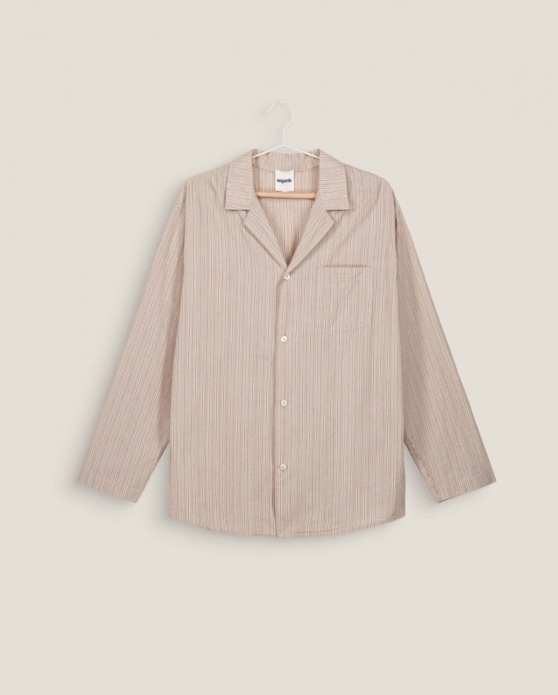 Chemise homme Flaine, coton bio beige
