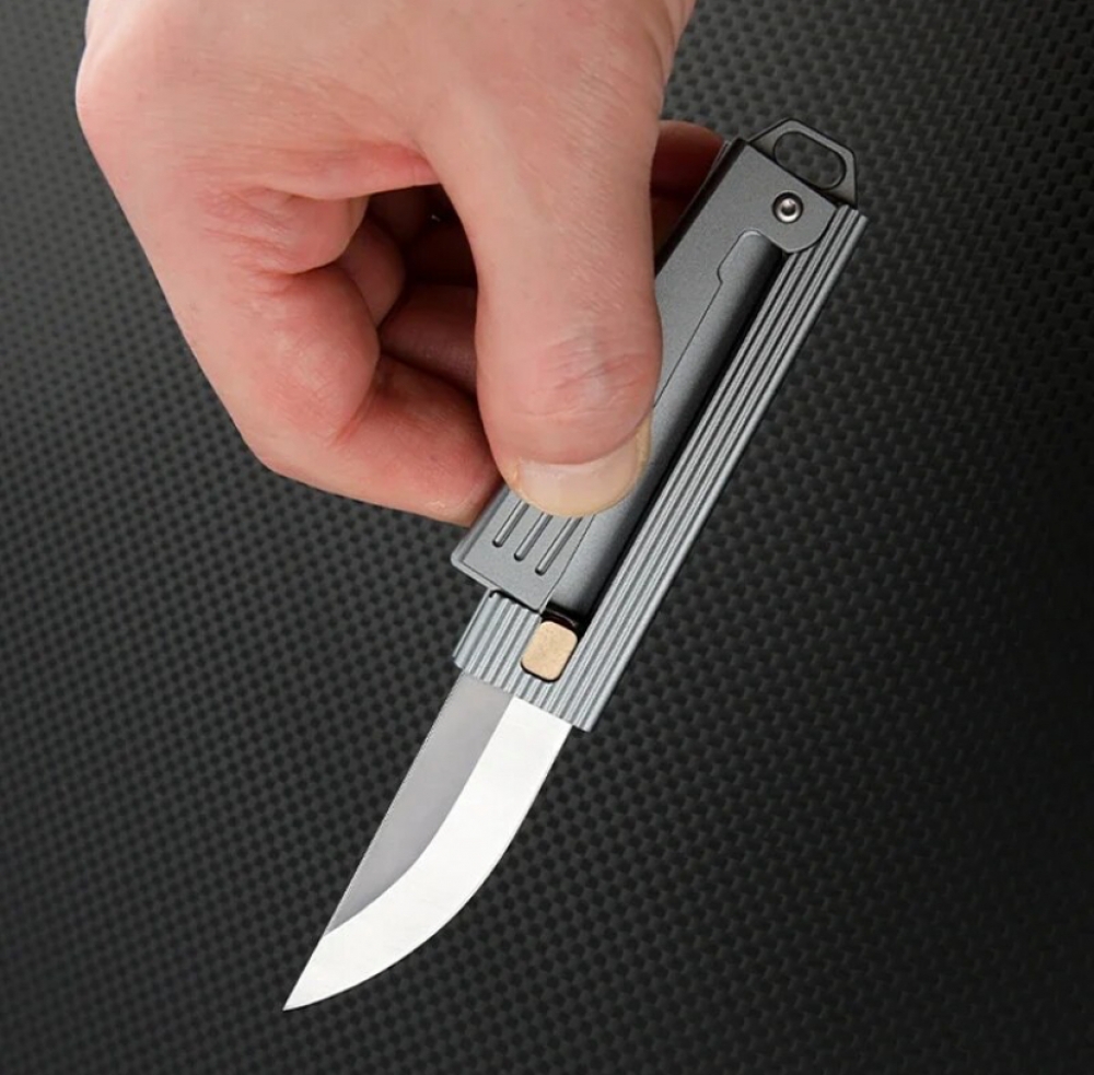 D2 Steel Mini-Gravity Knife Aluminum Frame