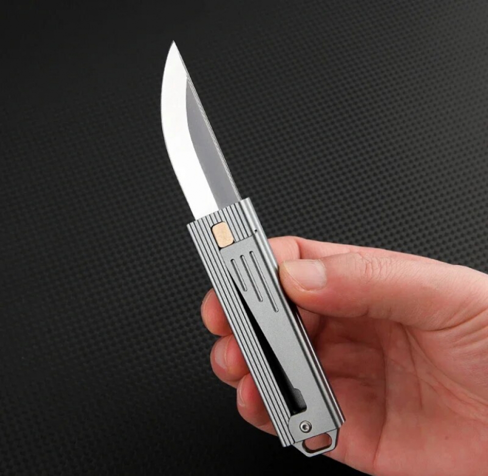 D2 Steel Mini-Gravity Knife Aluminum Frame