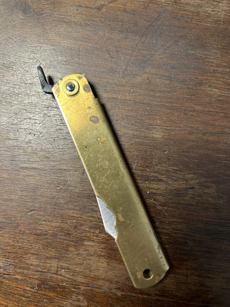 HIGONOKAMI POCKET KNIFE 80 MM [BRASS]