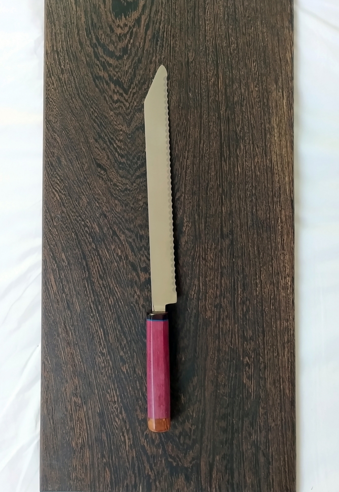 Serrated Bread Knife, Slicer, Carver, 14c28n Stainless Steel 