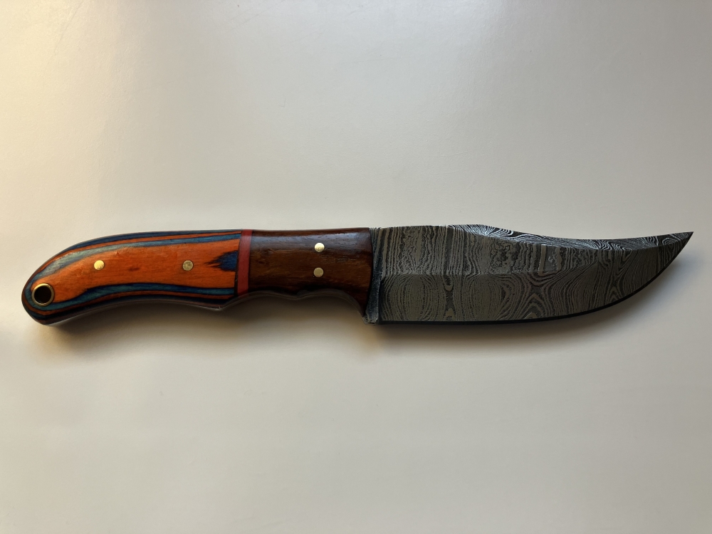 Hand forged Damascus blade knife!