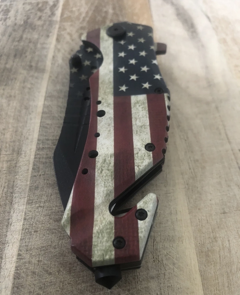  Mtech USA Flag Tactical Folding Knife Limited Edition 🔥 🔥