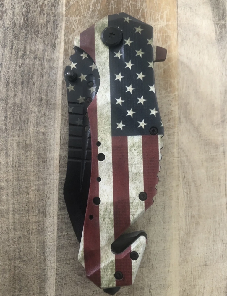  Mtech USA Flag Tactical Folding Knife Limited Edition 🔥 🔥