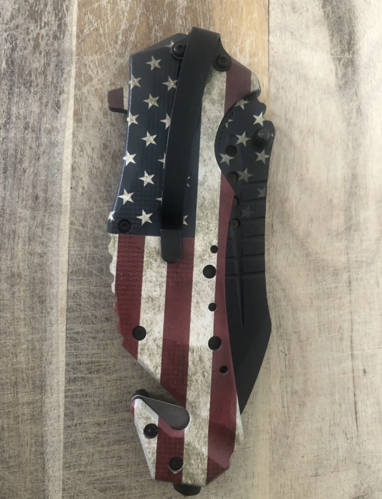  Mtech USA Flag Tactical Folding Knife Limited Edition 🔥 🔥