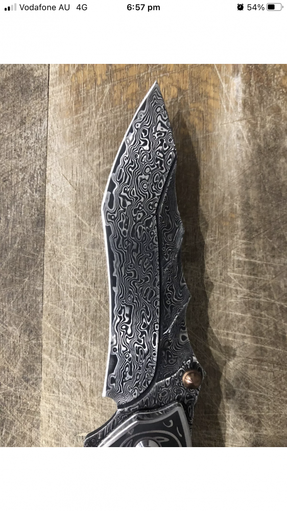 Tactical Damascus Blade Folding Knife Limited Edition