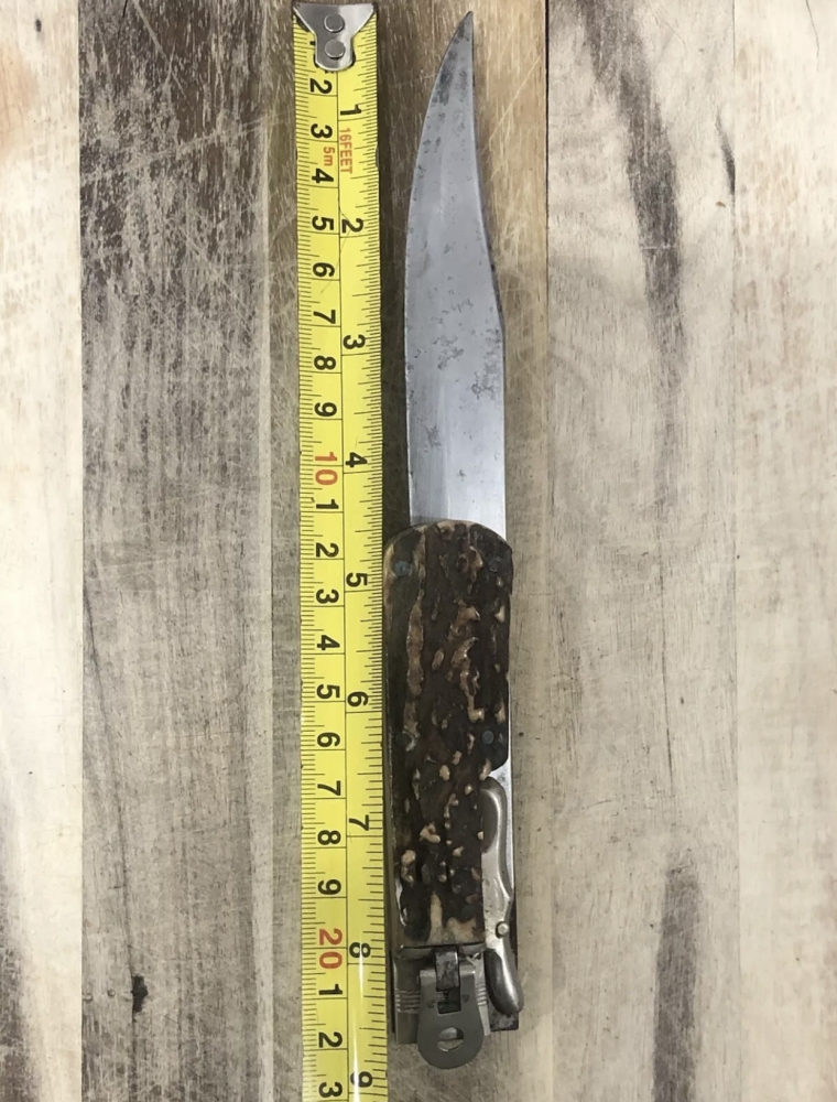 Vintage Wingen Othello boar hunting pig sticker swing guard knife & sheath