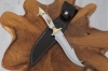 Handgefertigte Echte Hirschgeweih Wolf Messing Jagdmesser Hirsch Horn Bowie Benutzerdefinierte Messer (Dh043)
