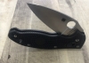 Outdoor Folding Knife Spyderco Ball Bearing Lock Black Handle