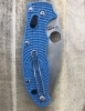 Outdoor Folding Knife Spyderco Ball Bearing Lock Mineral Blue Handle