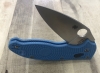 Outdoor Folding Knife Spyderco Ball Bearing Lock Mineral Blue Handle