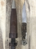 Vintage Wingen Othello boar hunting pig sticker swing guard knife & sheath