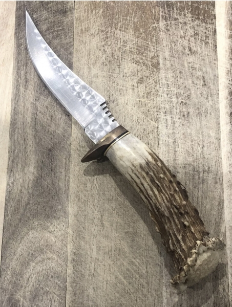 Vintage fixed blade knife 12cm with stag handle