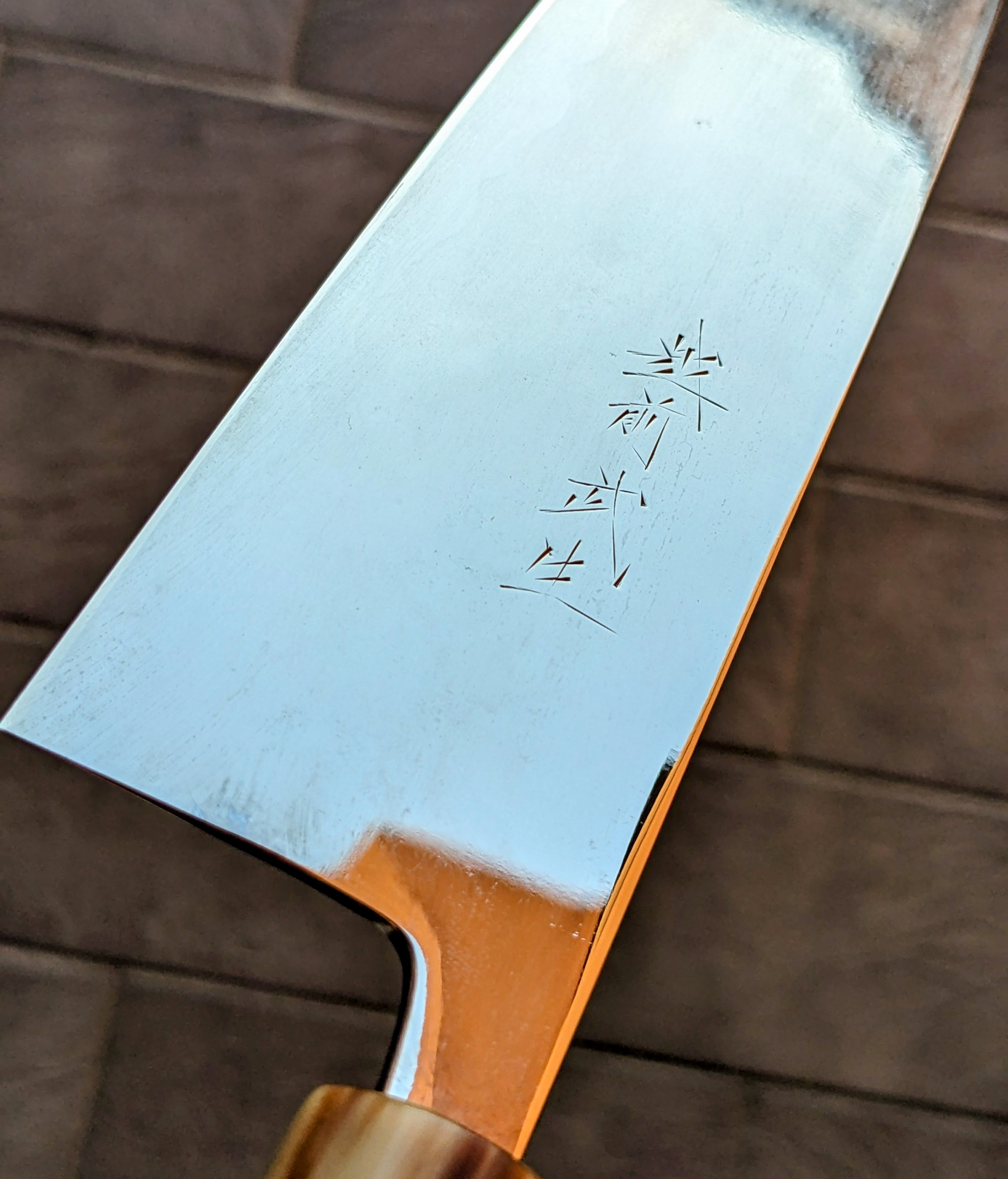 Shiro Kamo limited ed. Mirror Blue 2 Gyuto