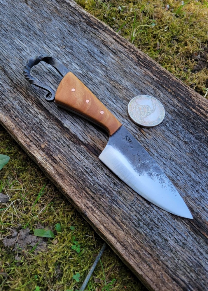 Wilder Forge EDC knife with forged curl 