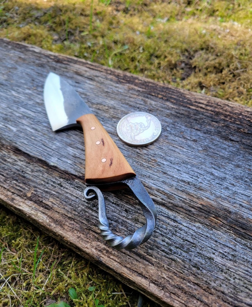 Wilder Forge EDC knife with forged curl 