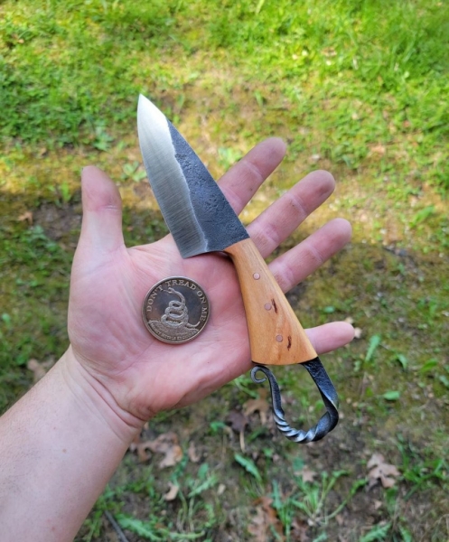 Wilder Forge EDC knife with forged curl 