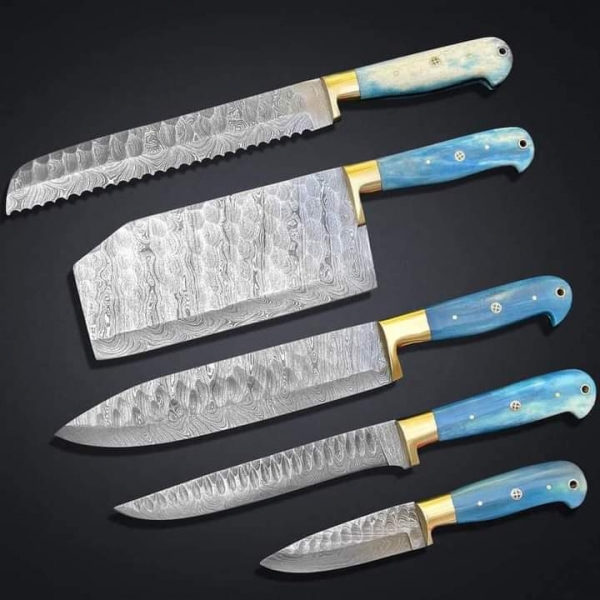 Damascus Kitchen knife set