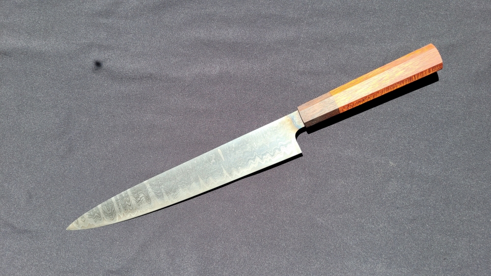 MSicard Cutlery 270mm Wrought Iron+52100 San-Mai Sujihiki