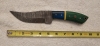 Custom Made Damascus Steel Typhoon Pattern \"Trailing Point\" Fixed Blade