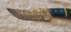 Custom Made Damascus Steel Typhoon Pattern \"Trailing Point\" Fixed Blade