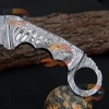 Handmade Full Damascus Steel Karambit Knife Best Custom Beautiful Damascus Hunting knife Handle made Damascus,comes with Pure leather Sheath