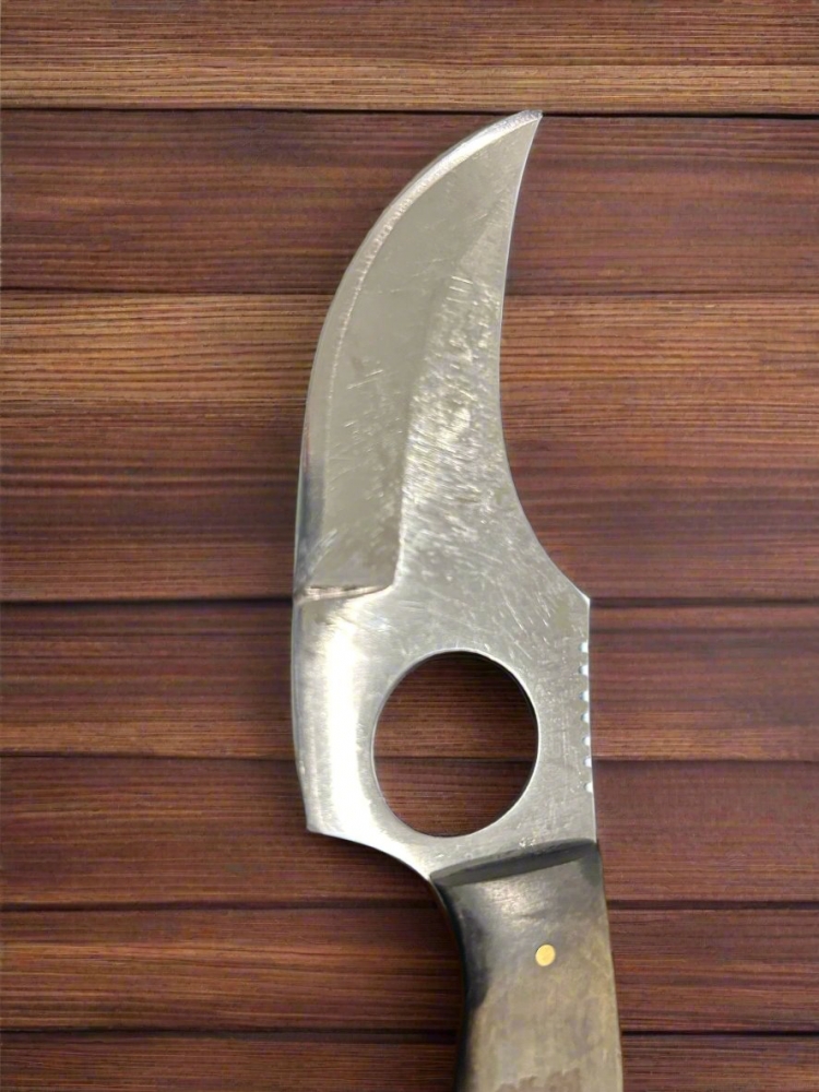 WHITEKNUCKLER KNIFE (with Sheath) Hunting Tool with Unique Knuckle Grip