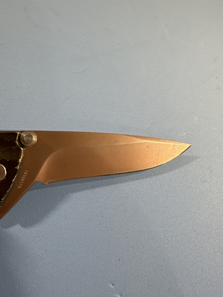 GERBER ONE-FLIP  1910617a Nice Condition With Bronze Color Blade / Green Side