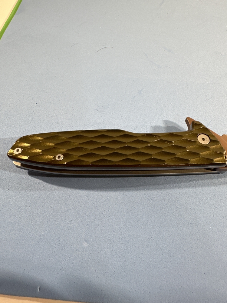 GERBER ONE-FLIP  1910617a Nice Condition With Bronze Color Blade / Green Side