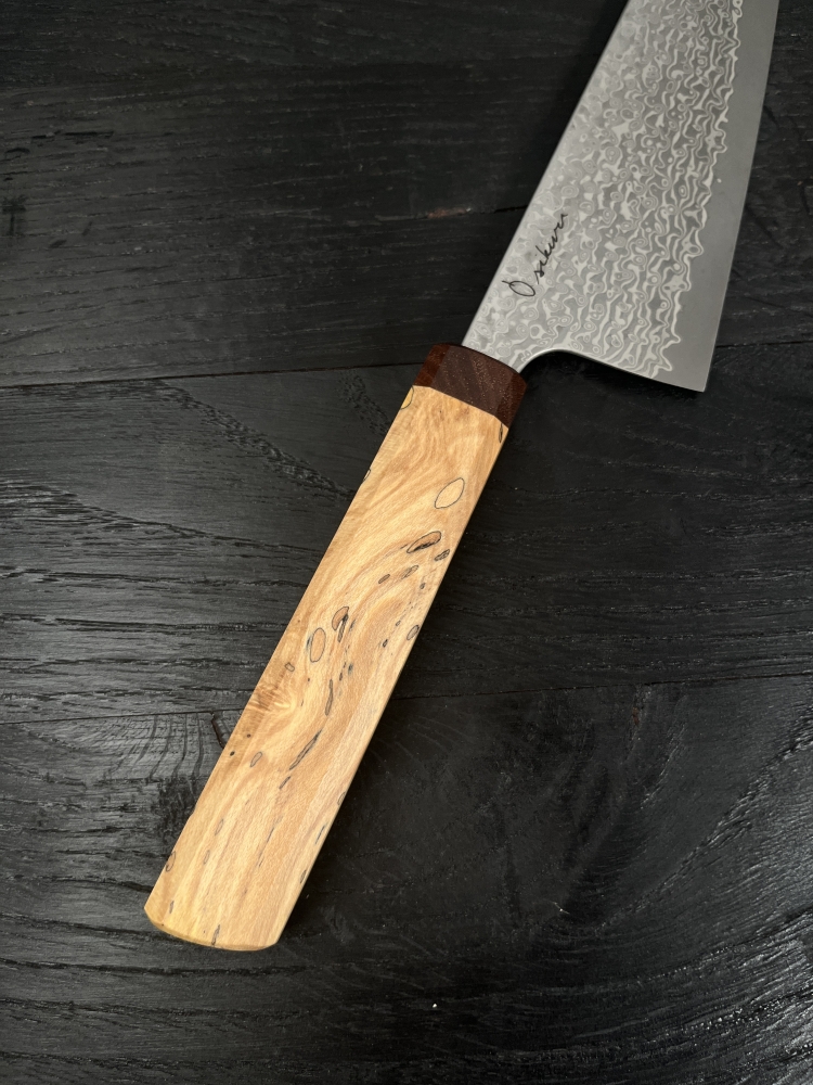 Sikuri studio, 173 mm VG-10 gyuto with stabilised wa handle