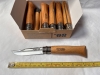 Opinel 8VRI Boxed Set of 12 Stainless Locking Knife with  beech wood handle