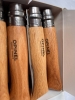 Opinel 8VRI Boxed Set of 12 Stainless Locking Knife with  beech wood handle