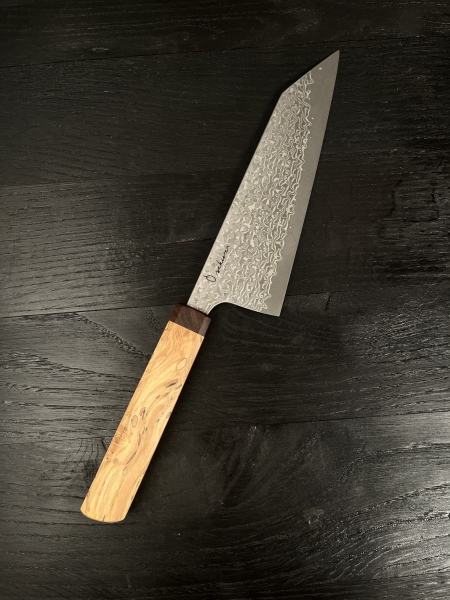 Sikuri studio, 173 mm VG-10 gyuto with stabilised wa handle