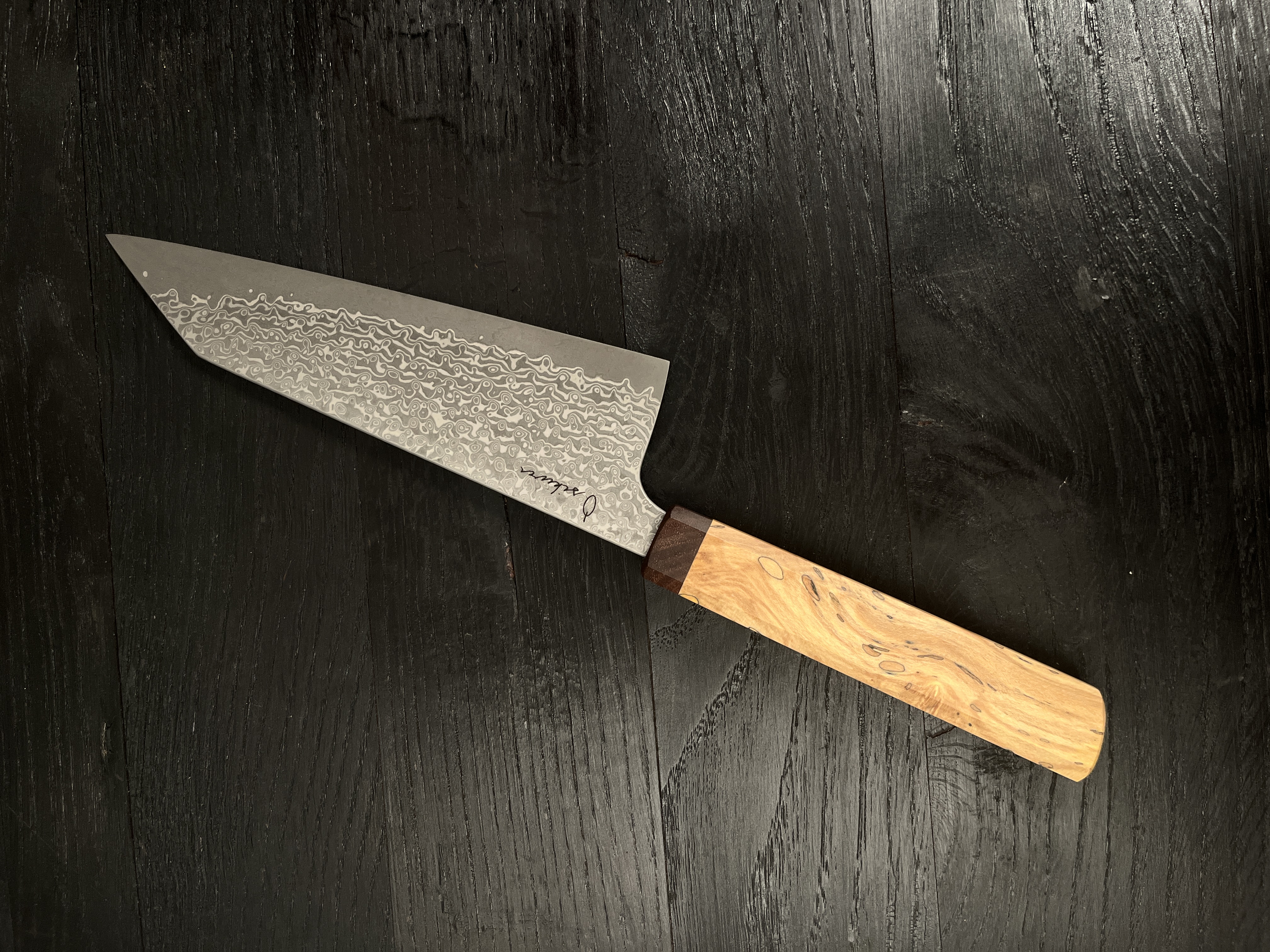Sikuri studio, 173 mm VG-10 gyuto with stabilised wa handle Sikuri studio, 173 mm VG-10 gyuto with stabilised wa handle