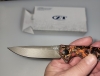 Zero Tolerance: 0450CFDAMS Limited Edition - Orange & Red Marbled Multi Carbon - Vegas Forge Stainless - Titanium Framelock
