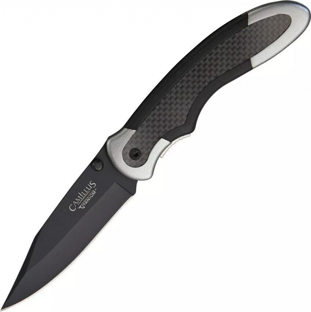 Camillus Chameleon Folding Knife 3.50\" Carbonitride Titanium / AUS-8 Steel Blade - 19079