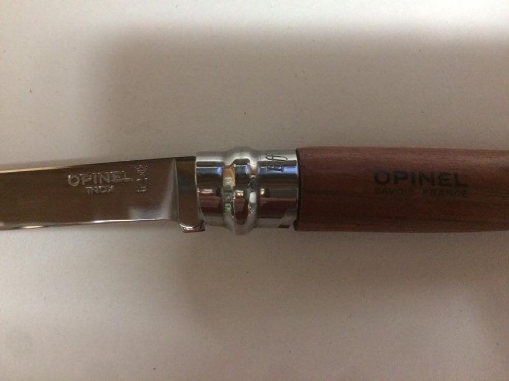 Opinel Knife Slimline Knife No. 120SL Folding Penknife with stainless 12cm.blade Padouk Handle