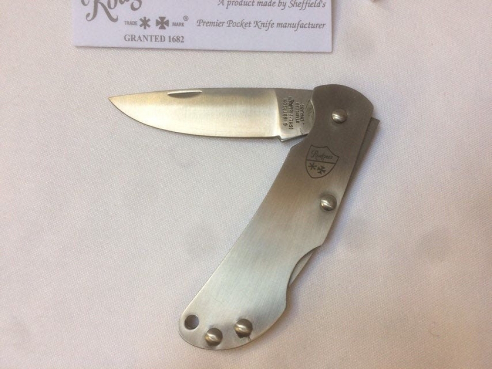 Joseph Rodgers Lock Knife 2.75 stainless drop point blade 3.75\" closed.