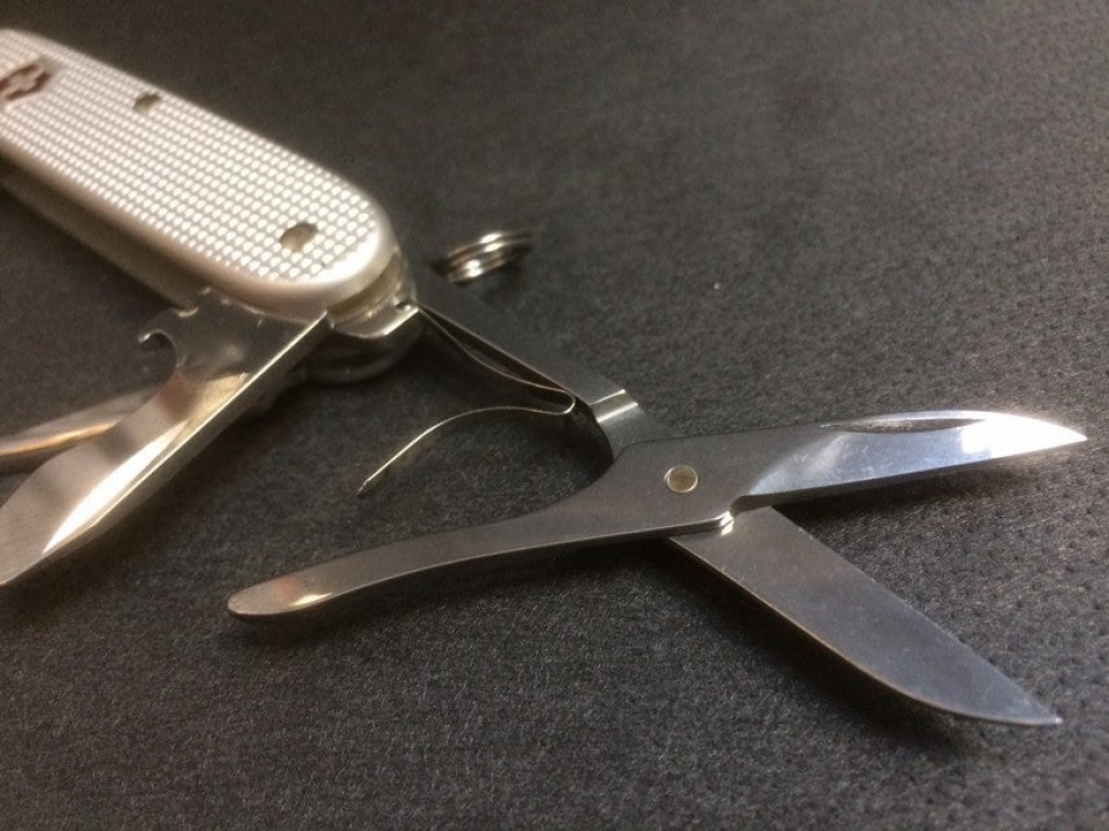 Victorinox 'Pioneer X' Alox pocket knife with 9 functions including scissors & bottle opener