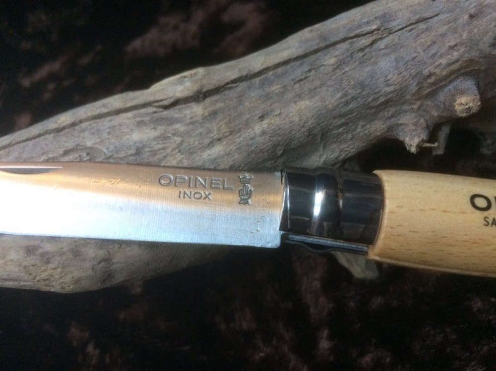 Opinel No.6VRI Stainless Steel original classic Beech Handle Virobloc safety locking ring.