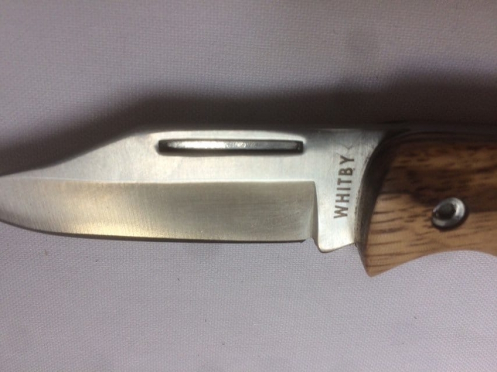 Stainless Slip joint knife with clip point blade 2.5\", 3.5\" closed length, weight 69g